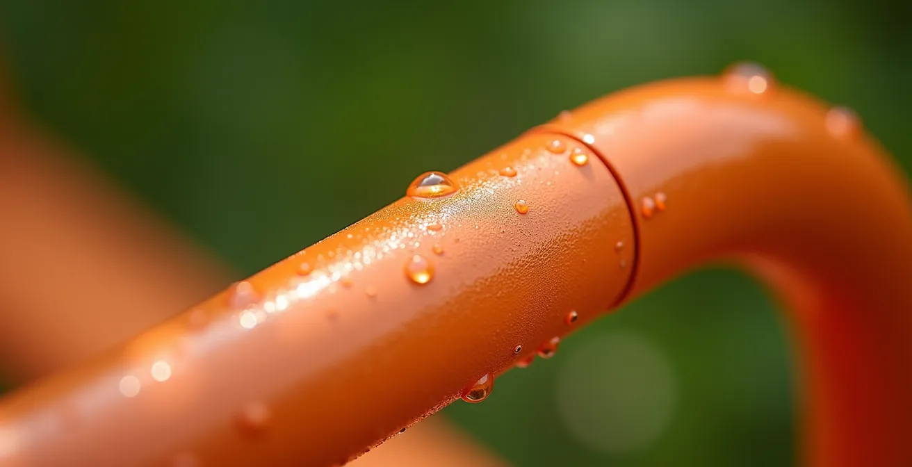 Gros plan sur les détails d'une chaise métallique avec traitement anticorrosion